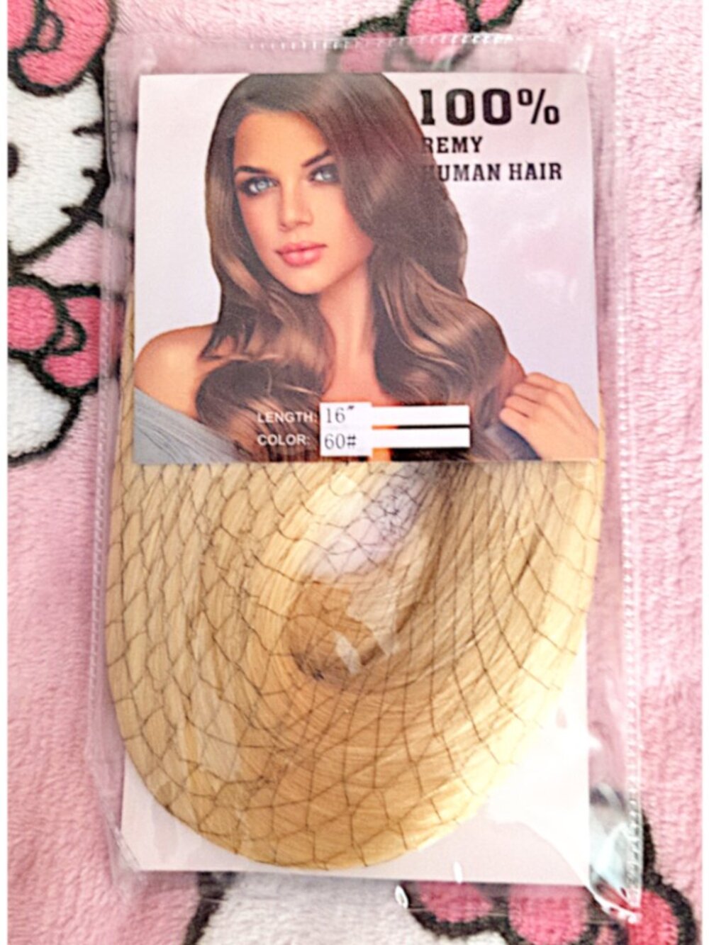 Light Blonde Hair Extension 16 Inches Tape In Wig Weft Remy 20PC NWT Glam